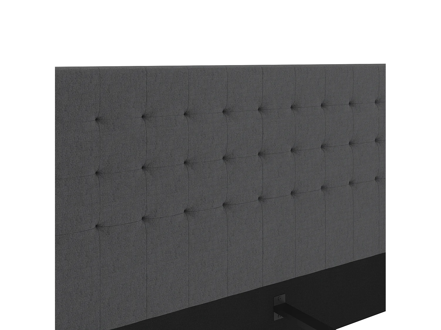 Emily|Lit en tissu anthracite 180x200