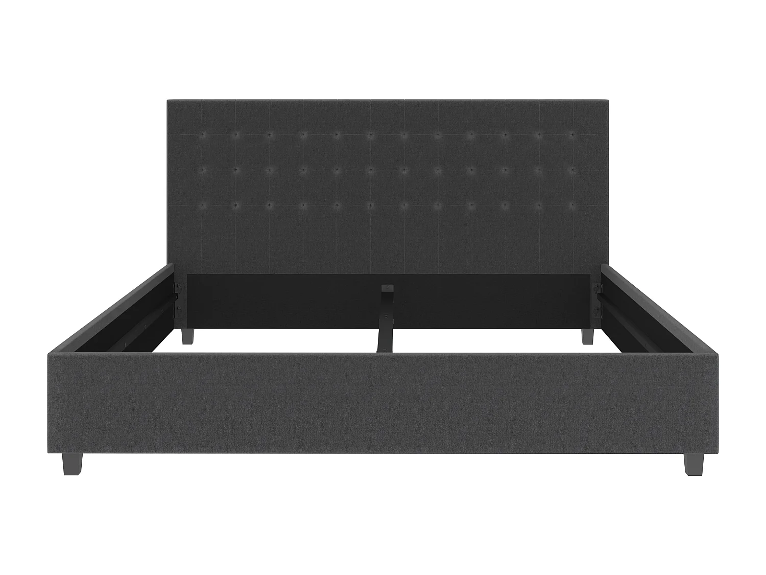 Emily|Lit en tissu anthracite 180x200