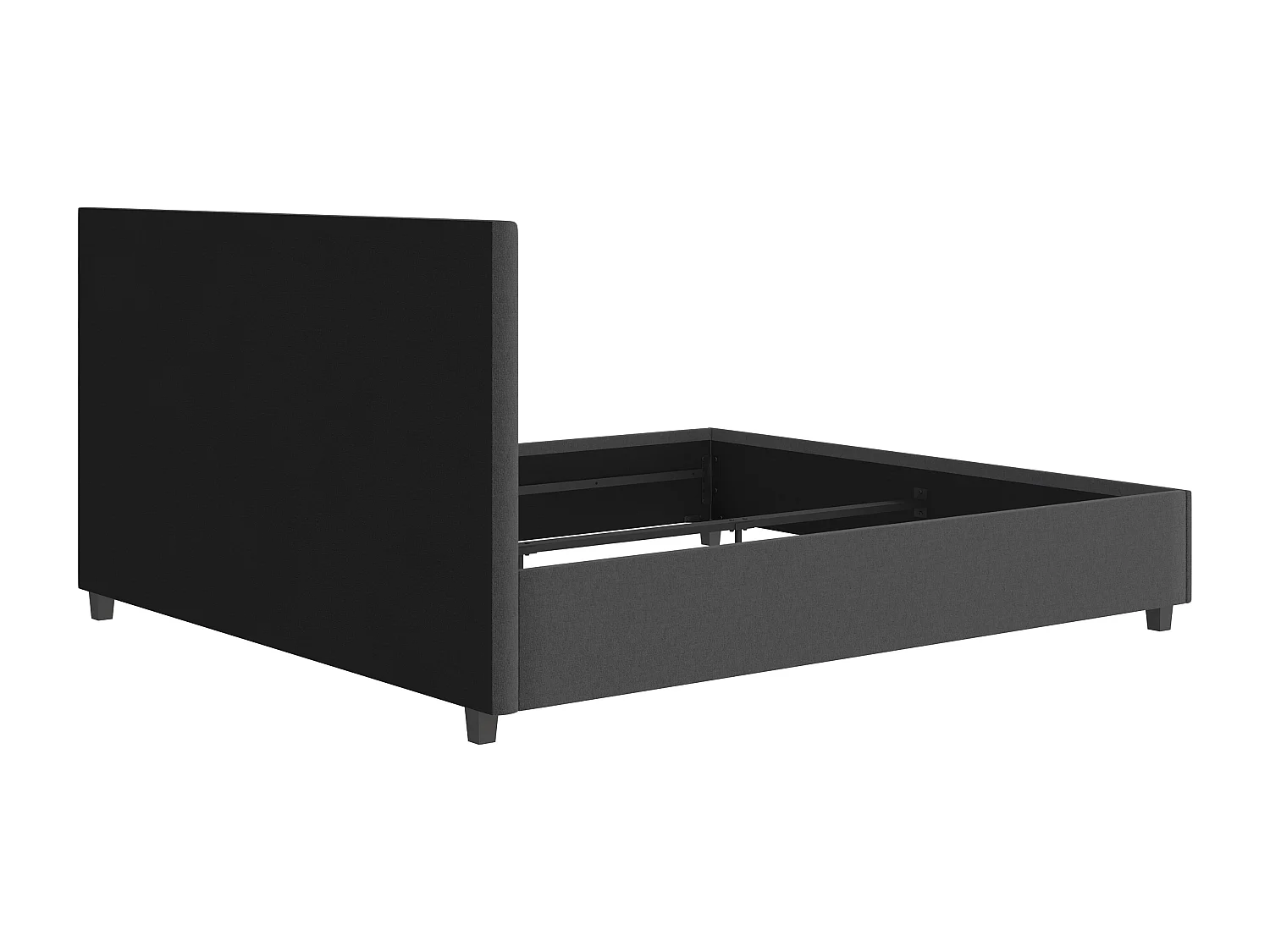 Emily|Lit en tissu anthracite 180x200