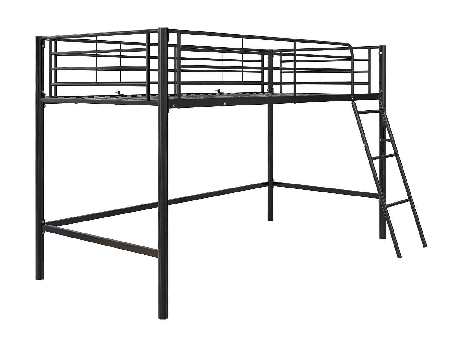 Birgit | Cama de dossel 180 cm em metal branco