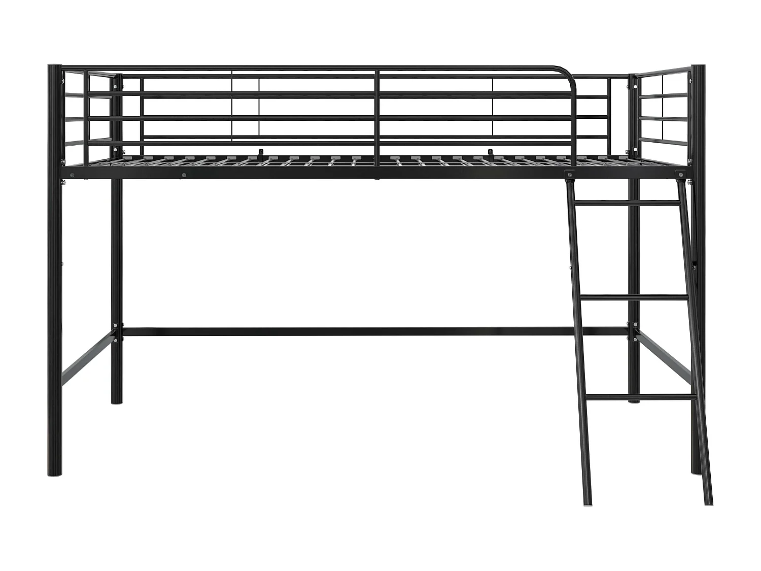 Birgit | Cama de dossel 180 cm em metal branco