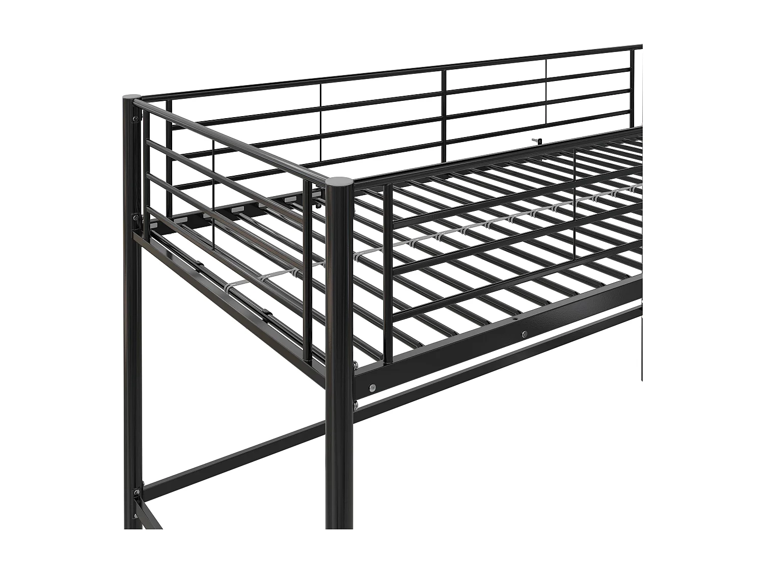 Birgit | Cama de dossel 180 cm em metal branco