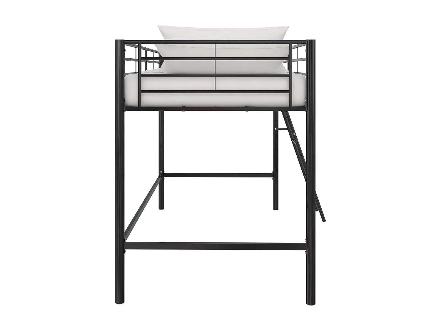 Birgit | Cama de dossel 180 cm em metal branco