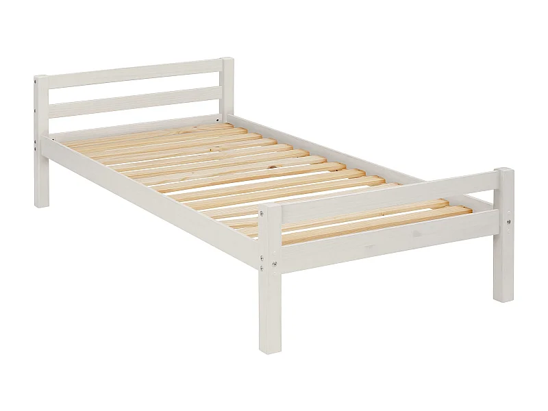Alpi | Cama 90x200 cm em Pinho Branco