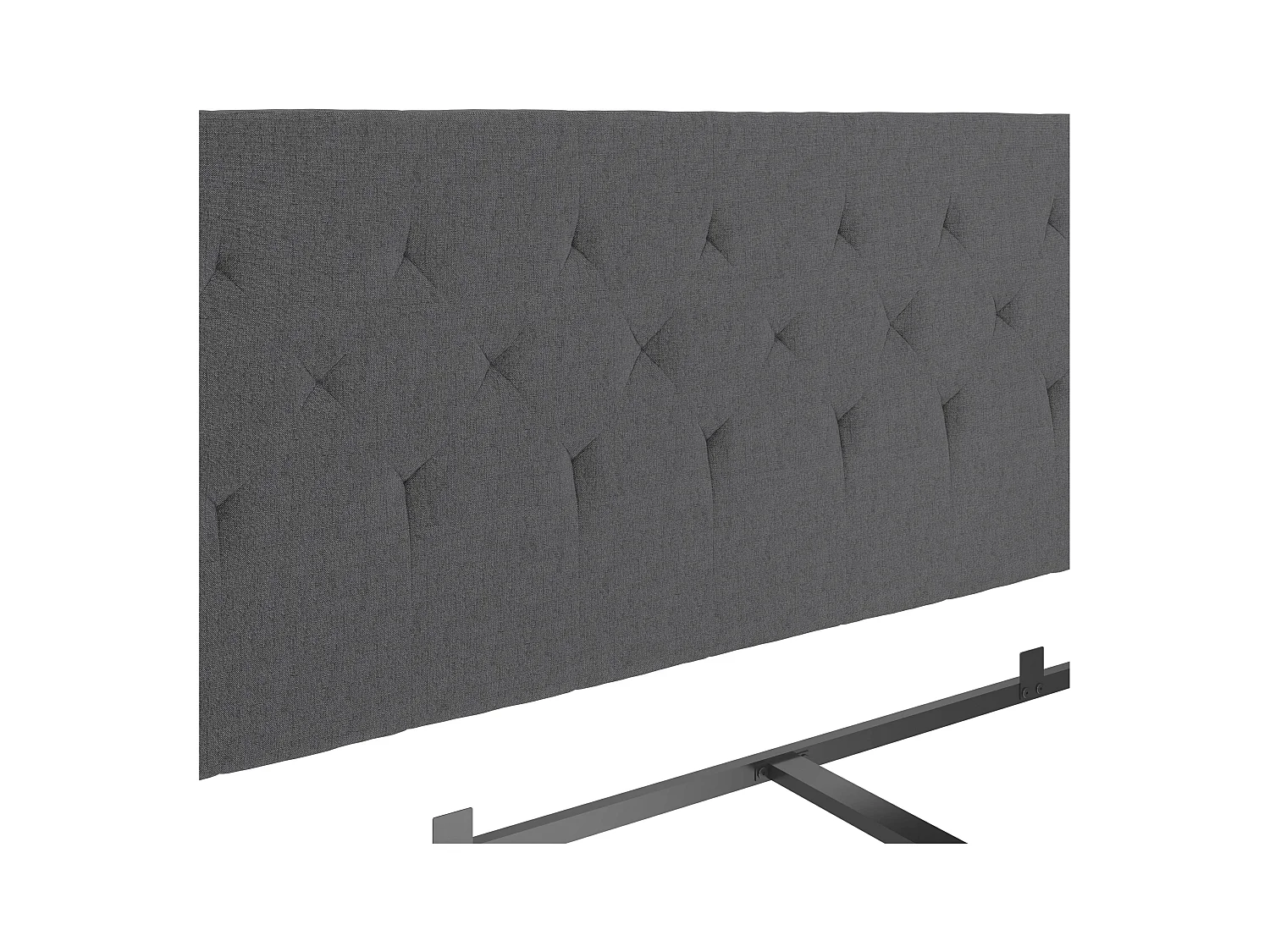 Her Majesty|Lit 180x200 cm en tissu anthracite