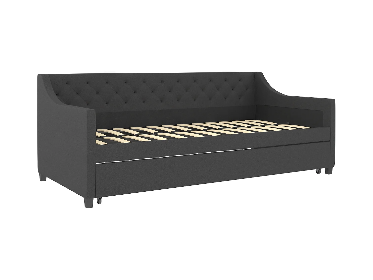 Her Majesty|Lit de repos gigogne anthracite 90x200
