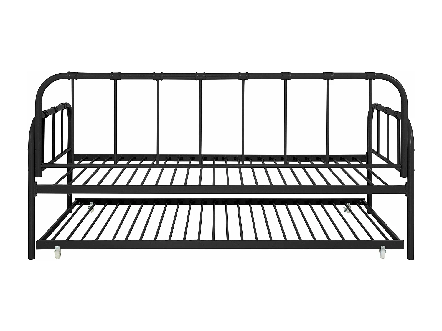 Aaron|Lit de jour en métal noir 90x200