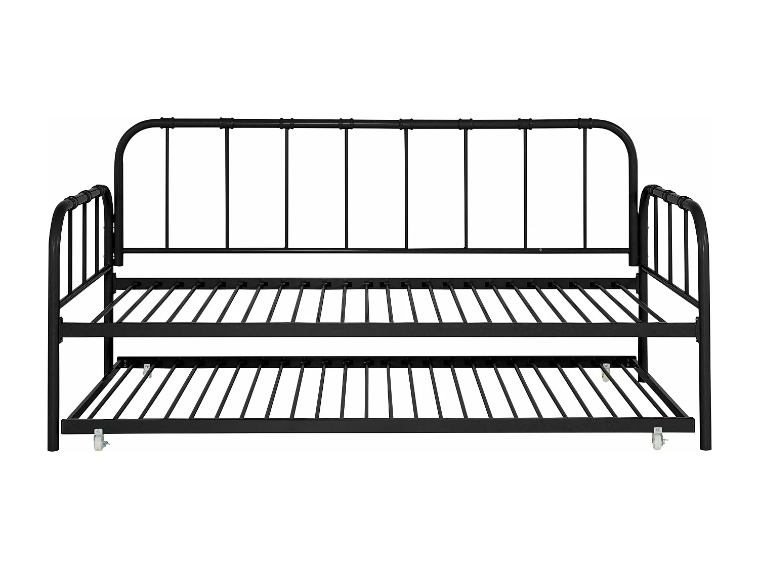 Aaron|Lit de jour en métal noir 90x200