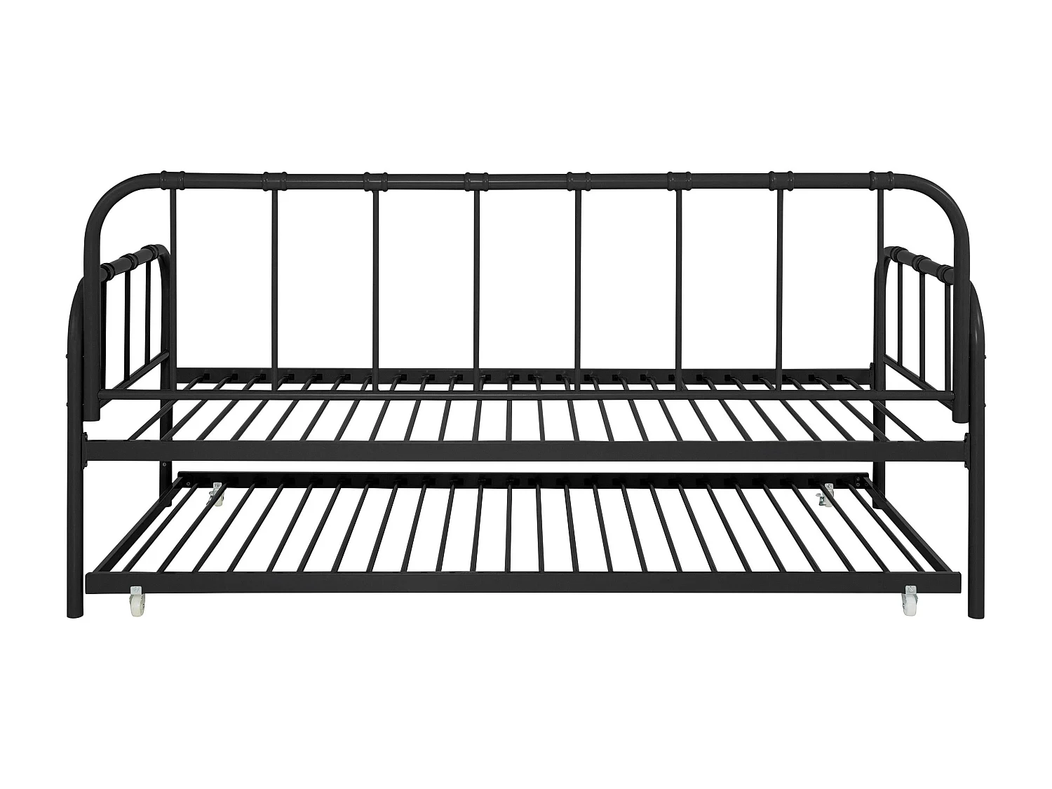 Aaron | Cama de dia 90x200 cm Preto em Metal