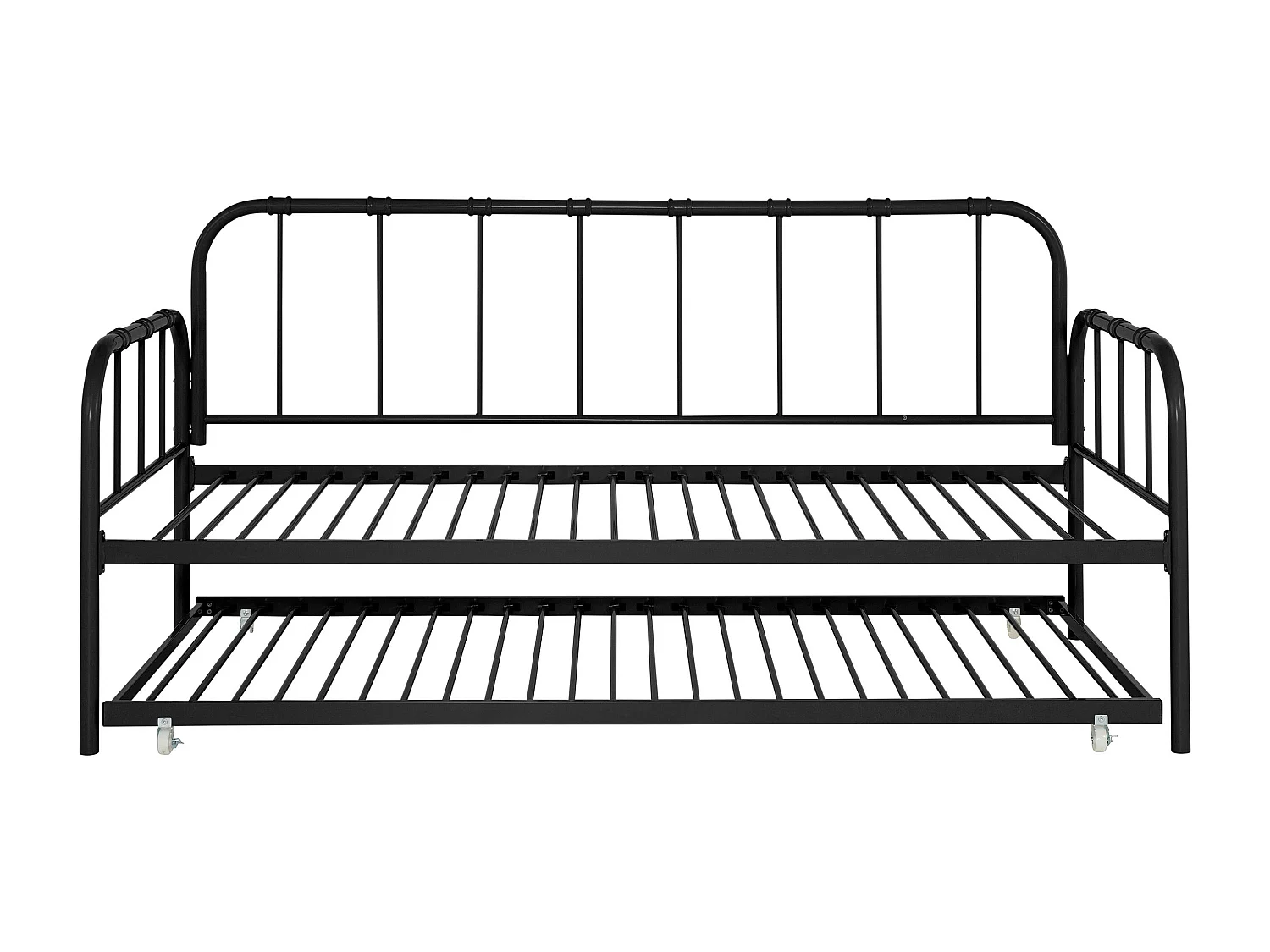 Aaron | Cama de dia 90x200 cm Preto em Metal