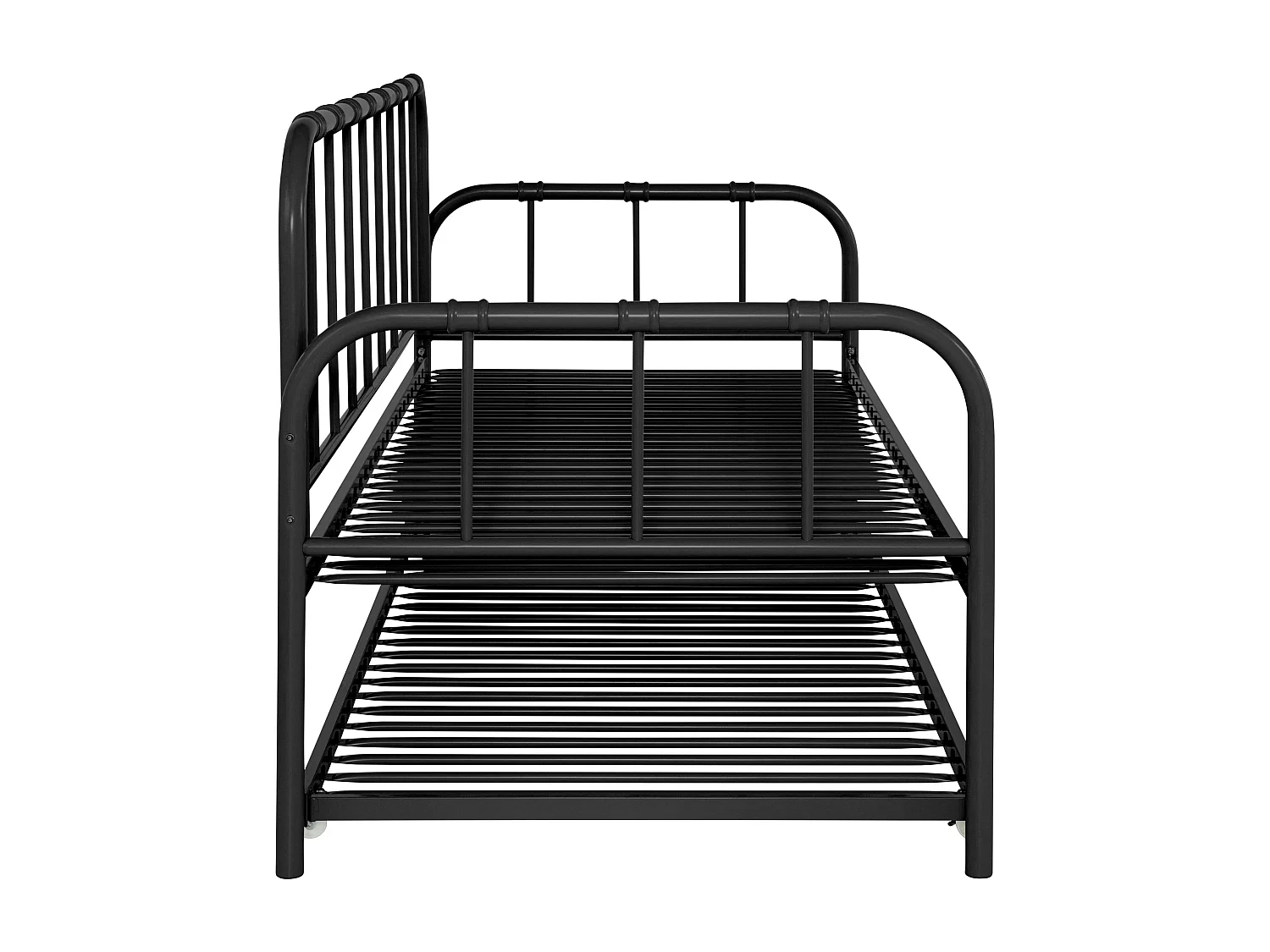 Aaron | Cama de dia 90x200 cm Preto em Metal