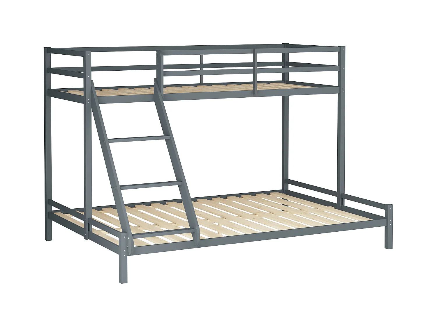 Alpi|Lit superposé en bois gris 140x200