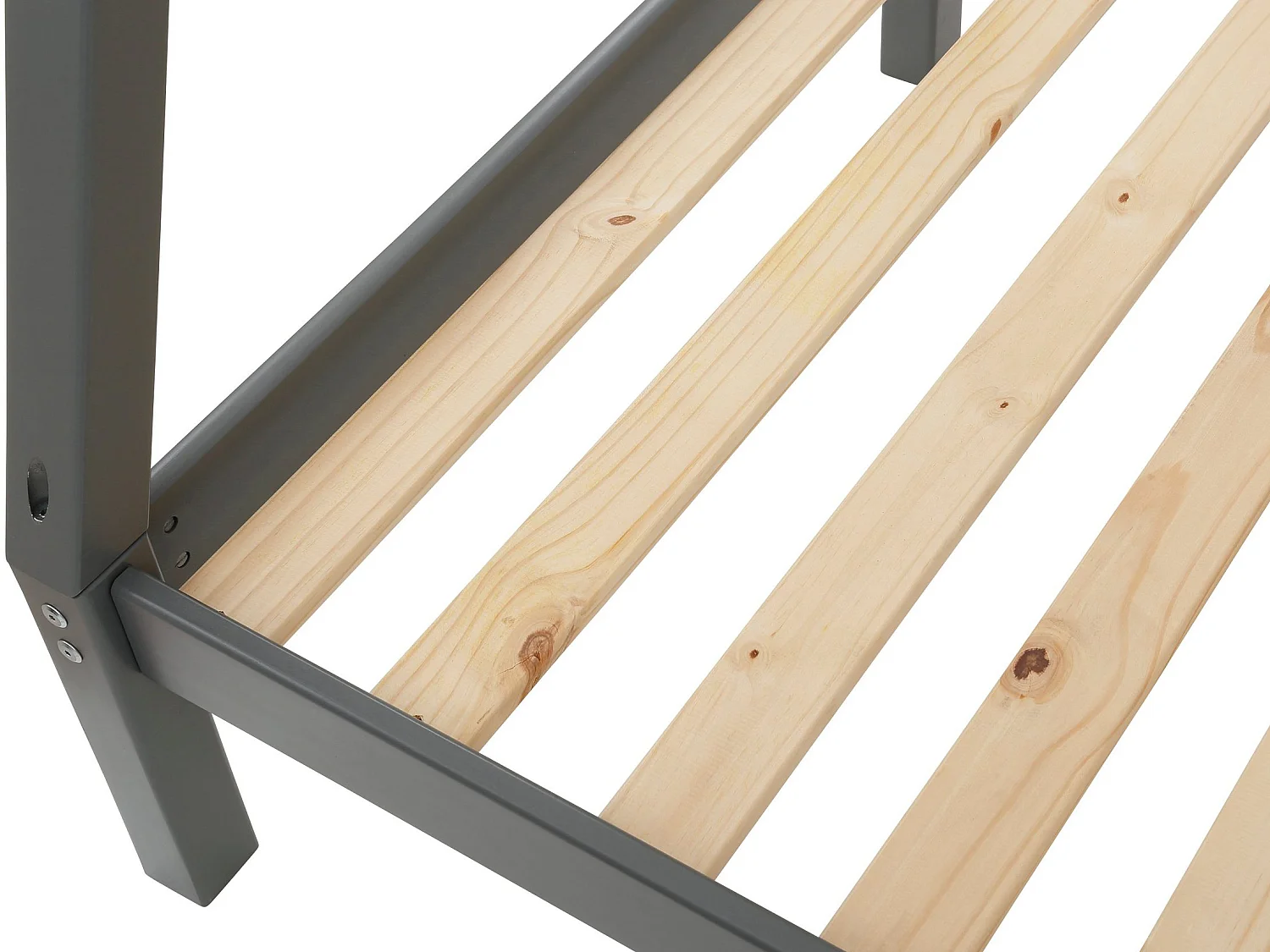 Alpi|Lit tipi gigogne en bois gris 90x200