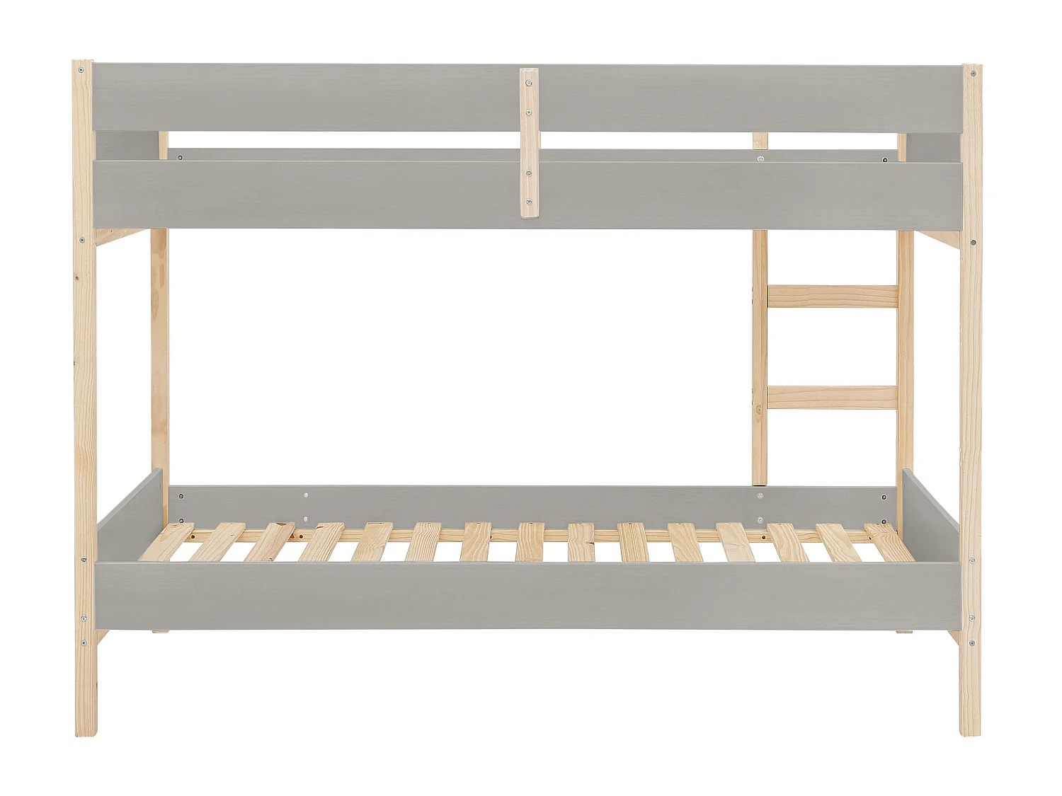 Square Line|Lit superposé en bois gris 90x200