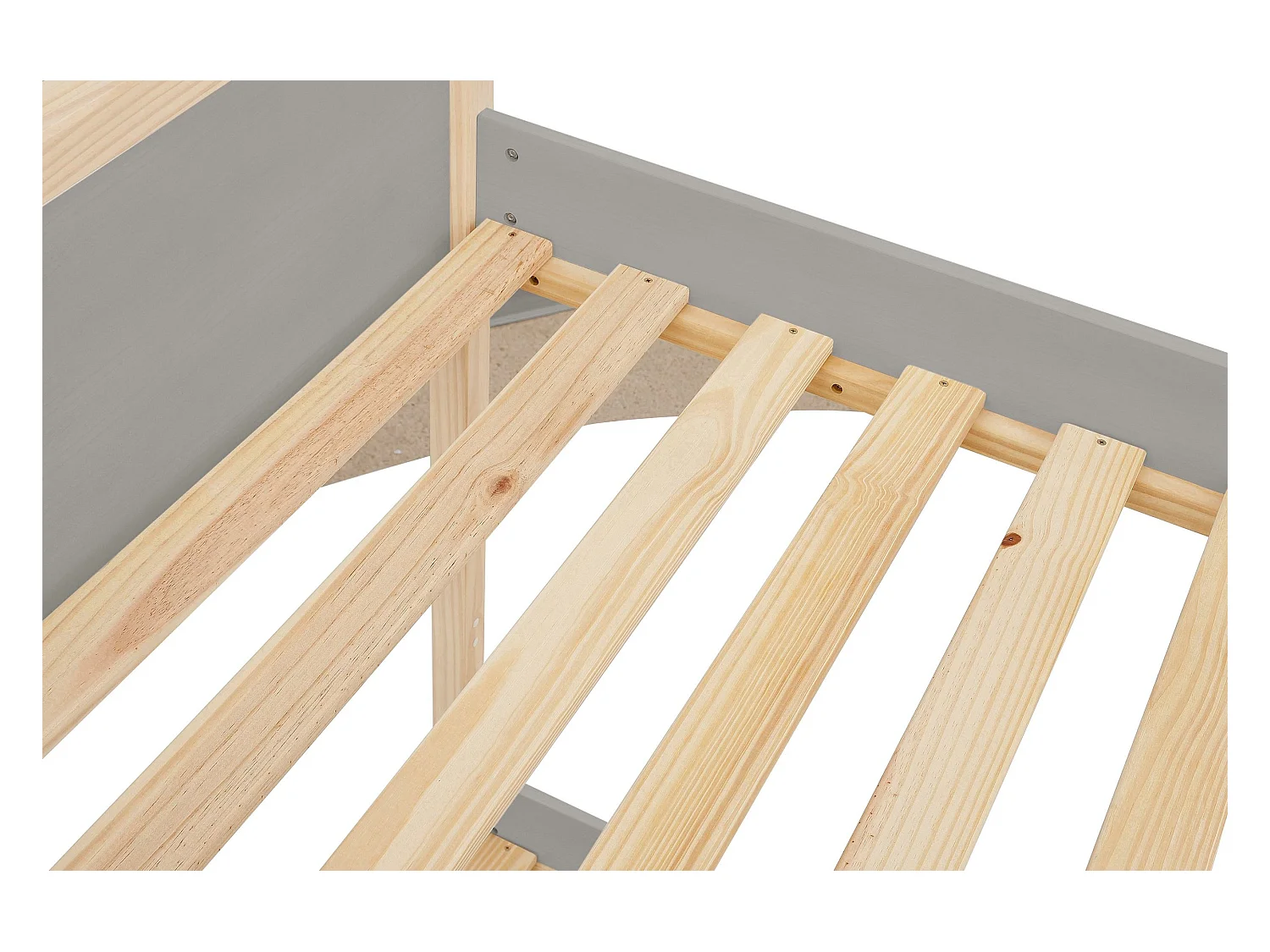 Square Line|Lit superposé en bois gris 90x200