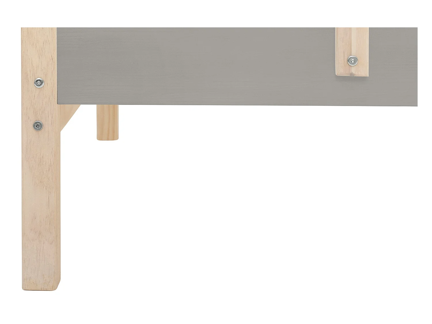 Square Line|Lit superposé en bois gris 90x200