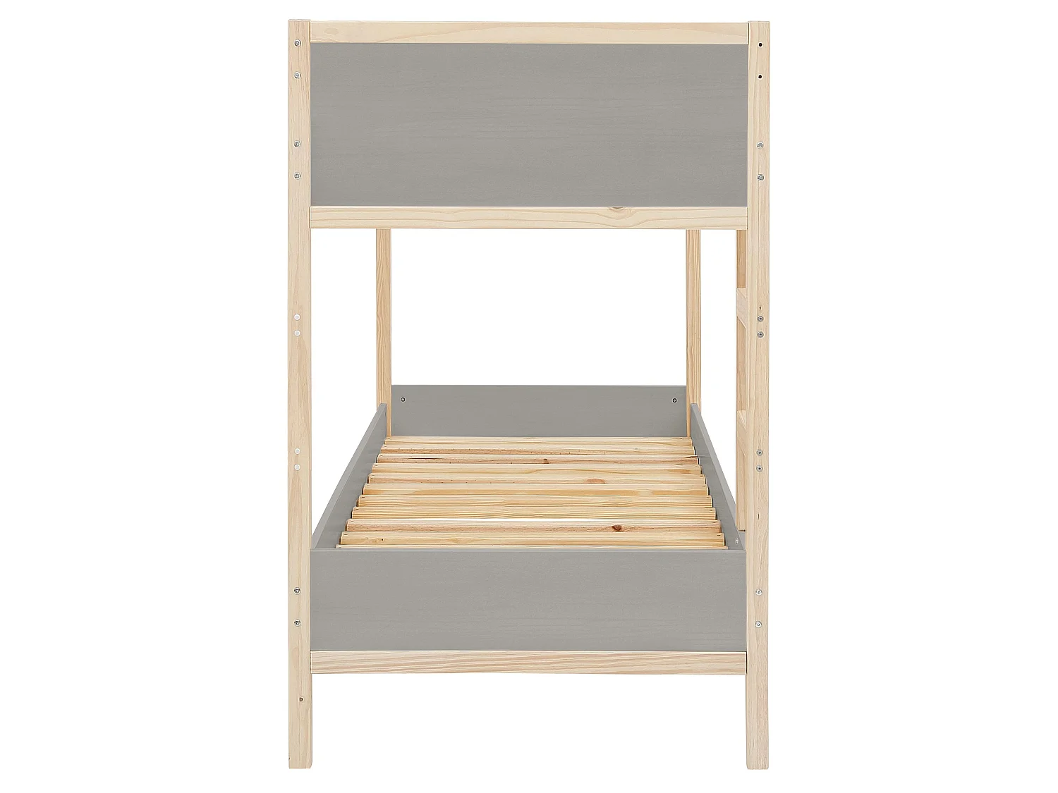 Square Line|Lit superposé en bois gris 90x200