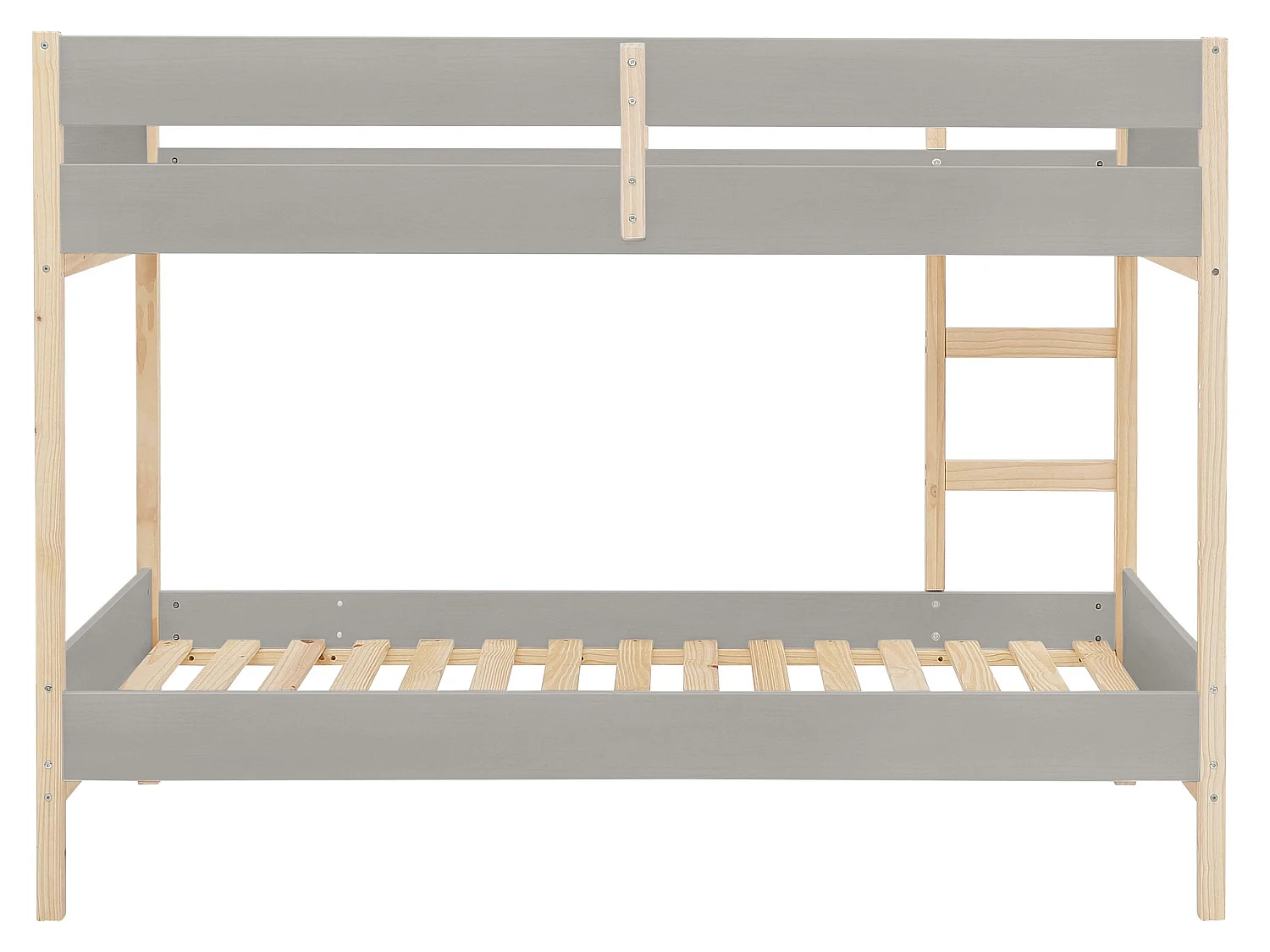 Square Line|Lit superposé en bois gris 90x200
