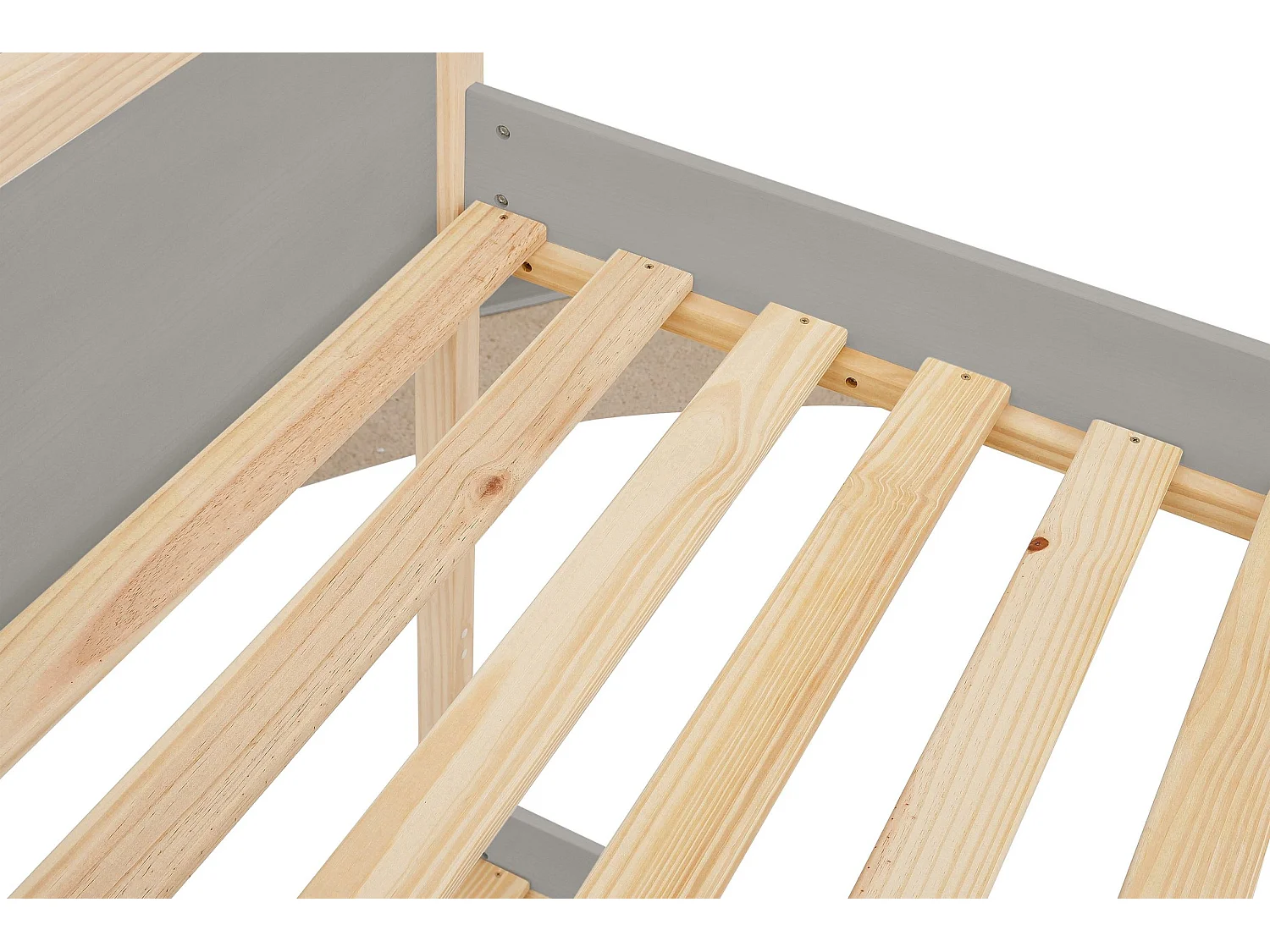 Square Line|Lit superposé en bois gris 90x200