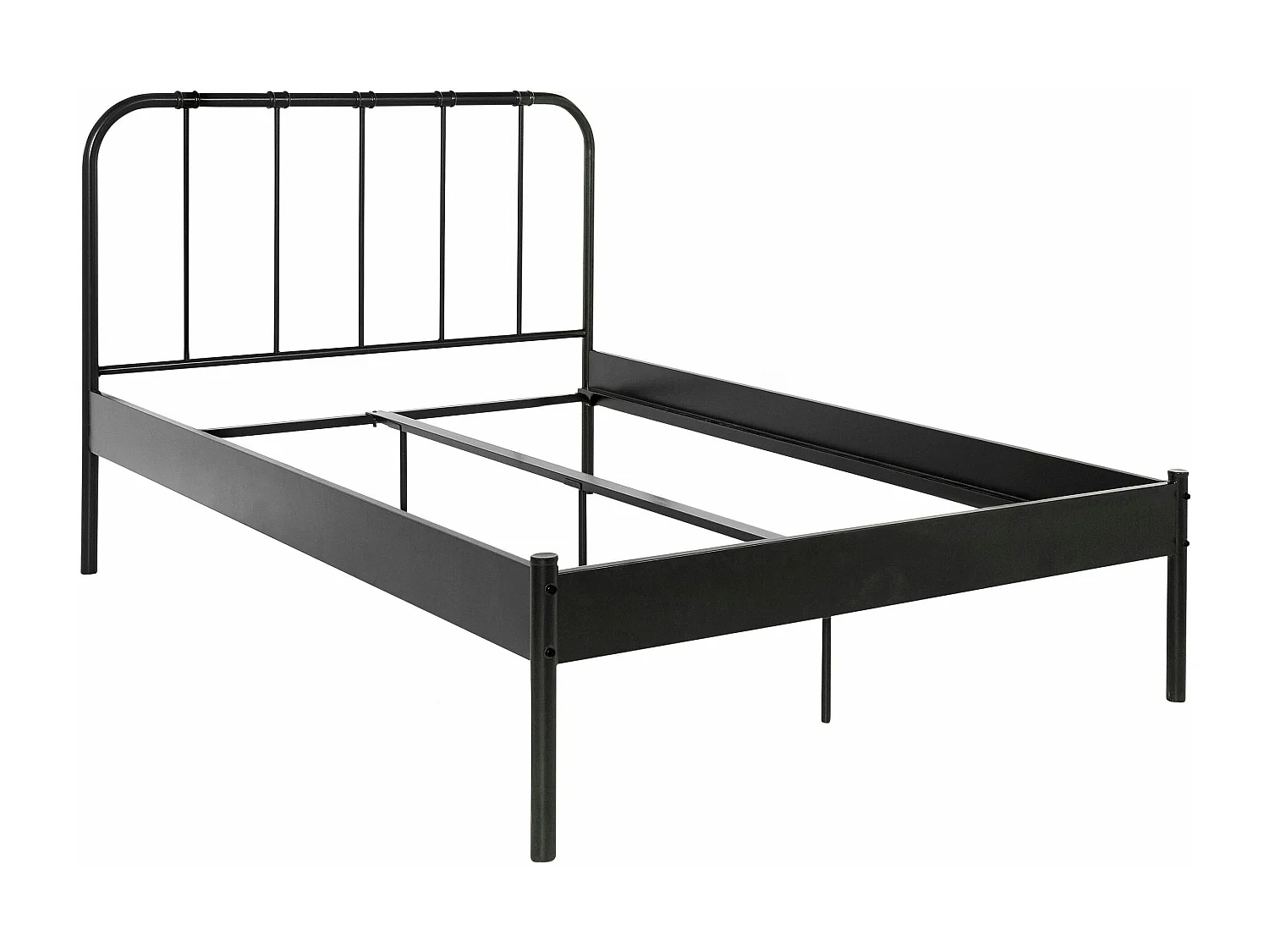 Aaron|Lit en métal noir 140x200