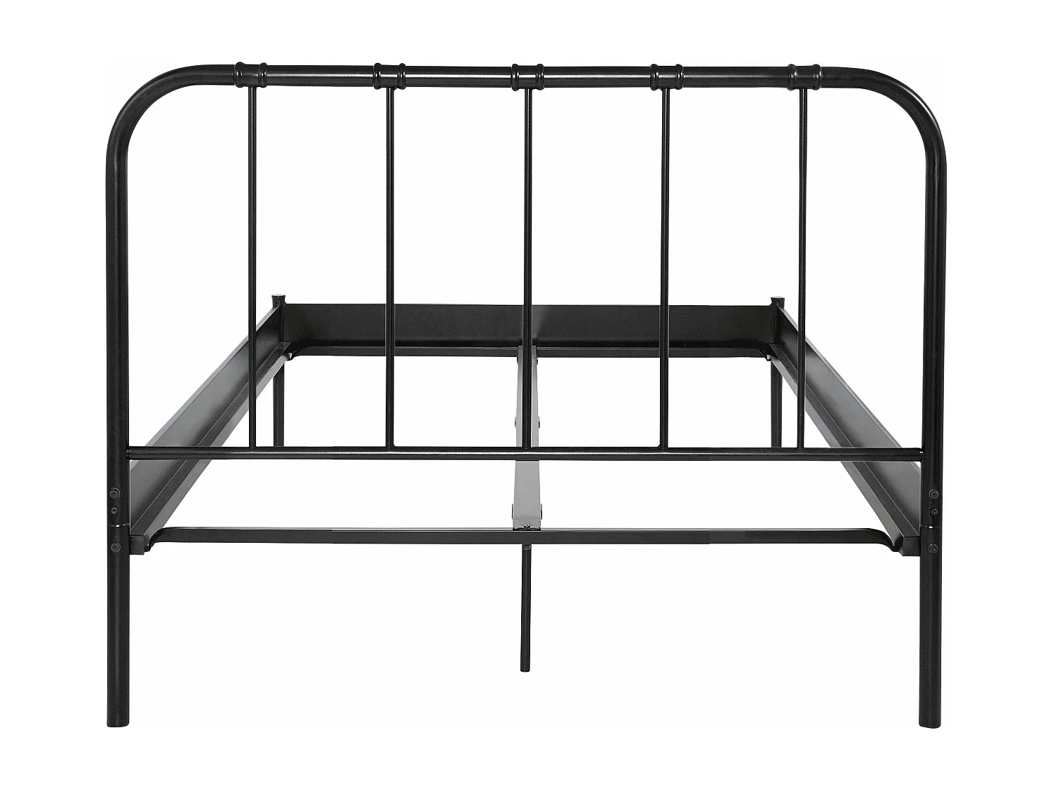 Aaron|Lit en métal noir 140x200