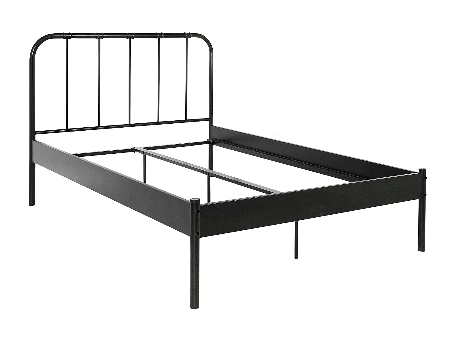 Aaron|Lit en métal noir 140x200