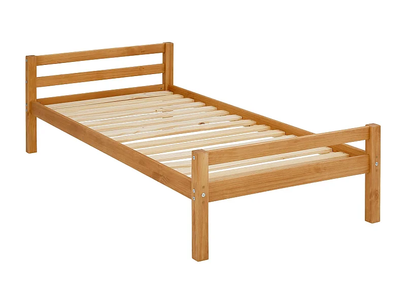Alpi | Cama 90x200 cm em Pinho Castanho