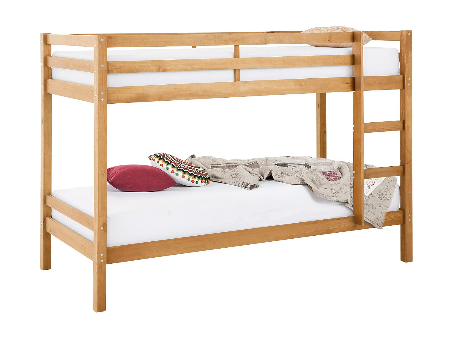 Alpi | Lit superposé 90x200 avec échelle en bois