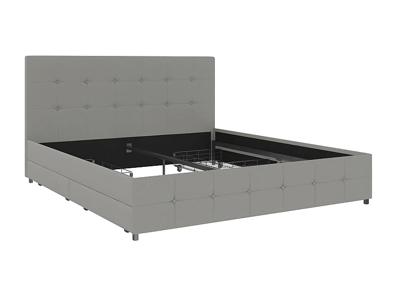 Rosetta 180x200 4 cassetti Grigio Chiaro