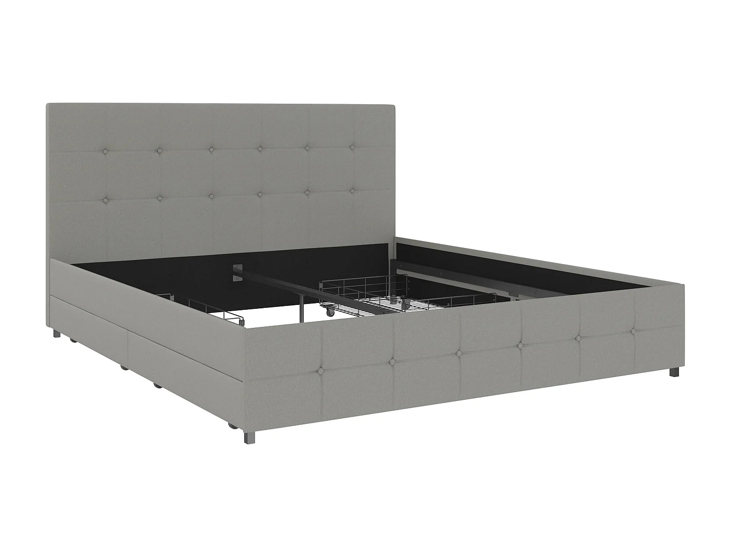 Rosetta 180x200 4 cassetti Grigio Chiaro