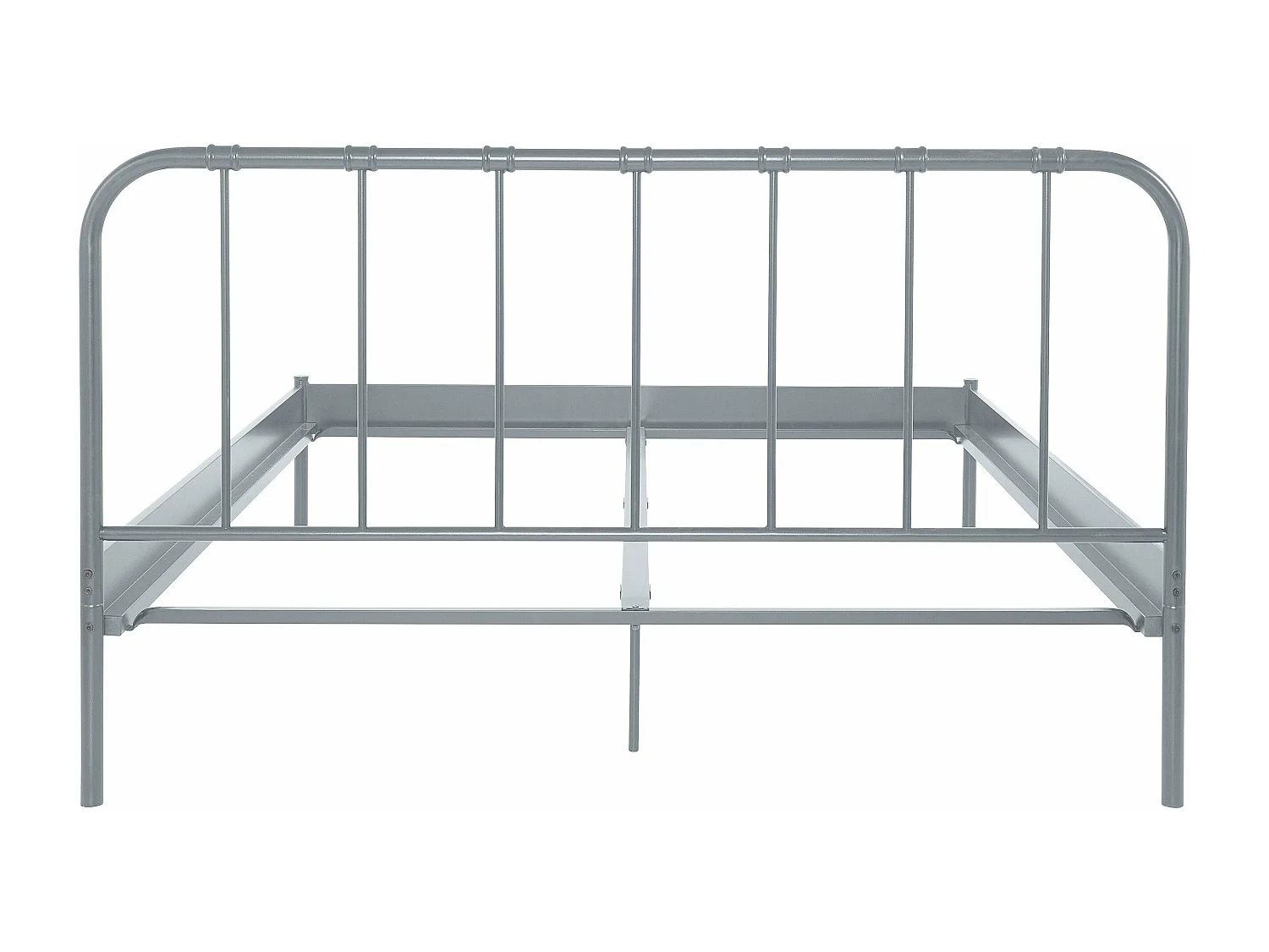 Aaron bed 180 grijs metaal