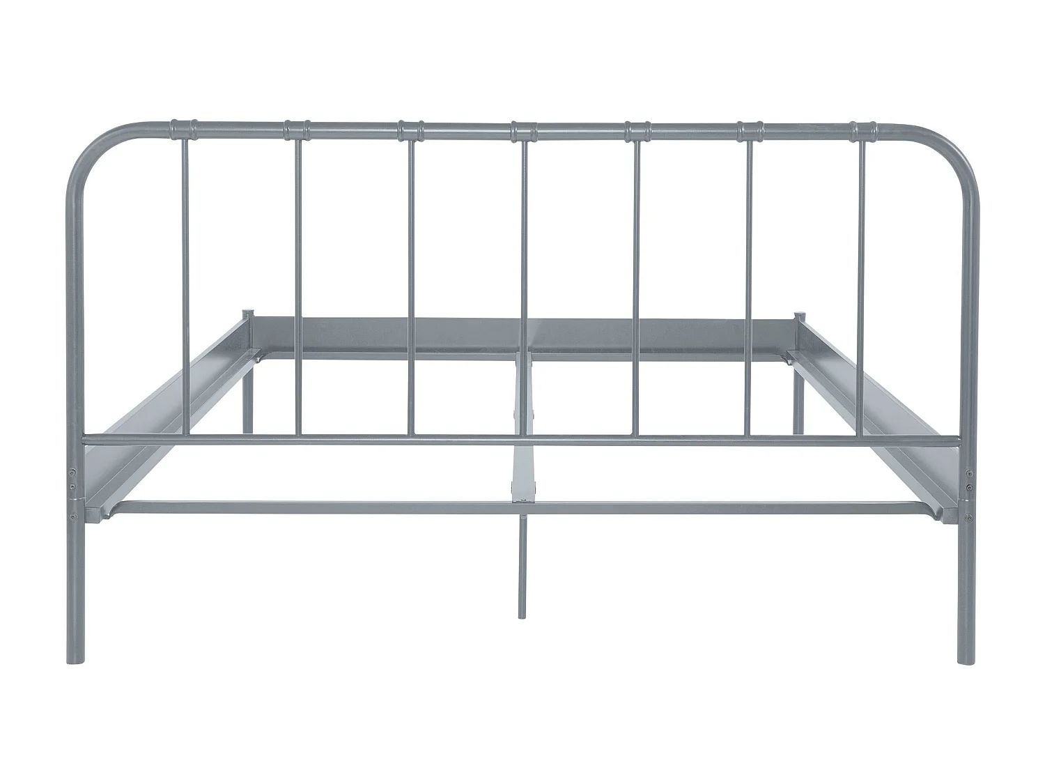 Aaron bed 180 grijs metaal