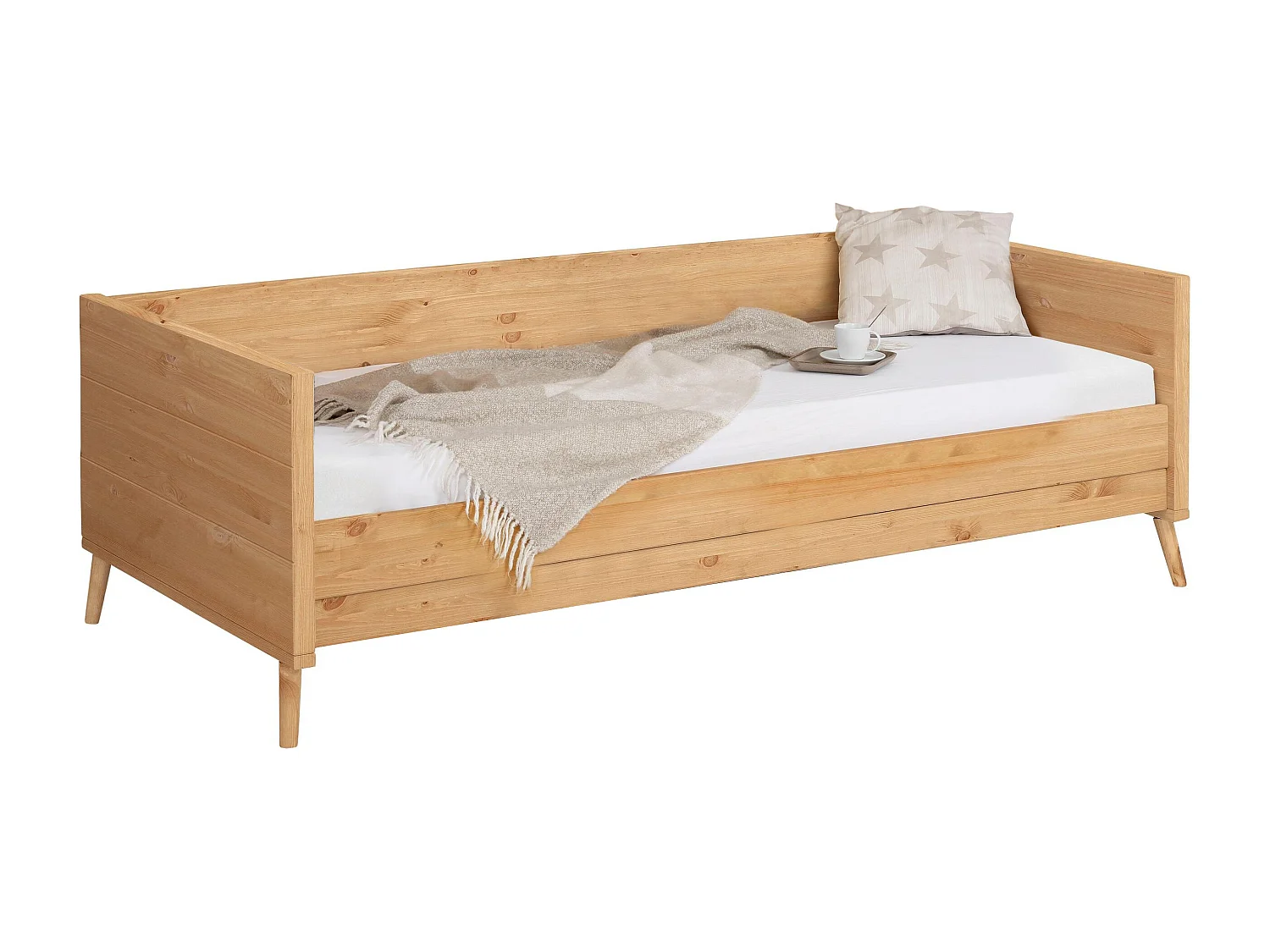 Ellen | Lit banquette en bois de pin massif 90 × 200 cm