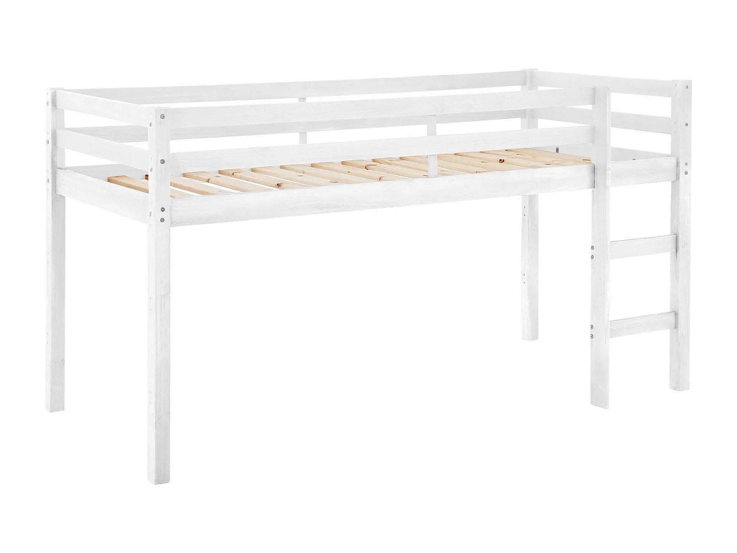 Alpi|Lit cabane surélevé en pin blanc 90x200