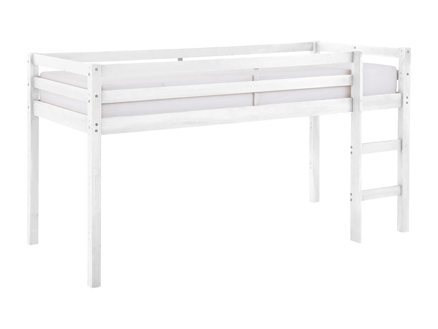 Alpi|Lit cabane surélevé en pin blanc 90x200