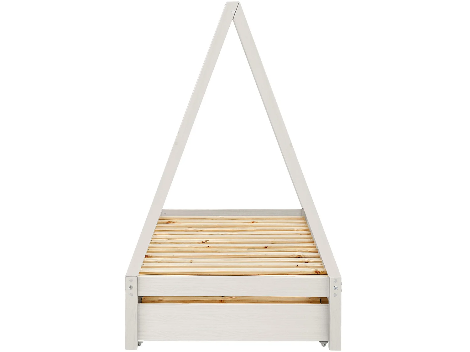 Alpi|Lit tipi gigogne en pin blanc 90x200
