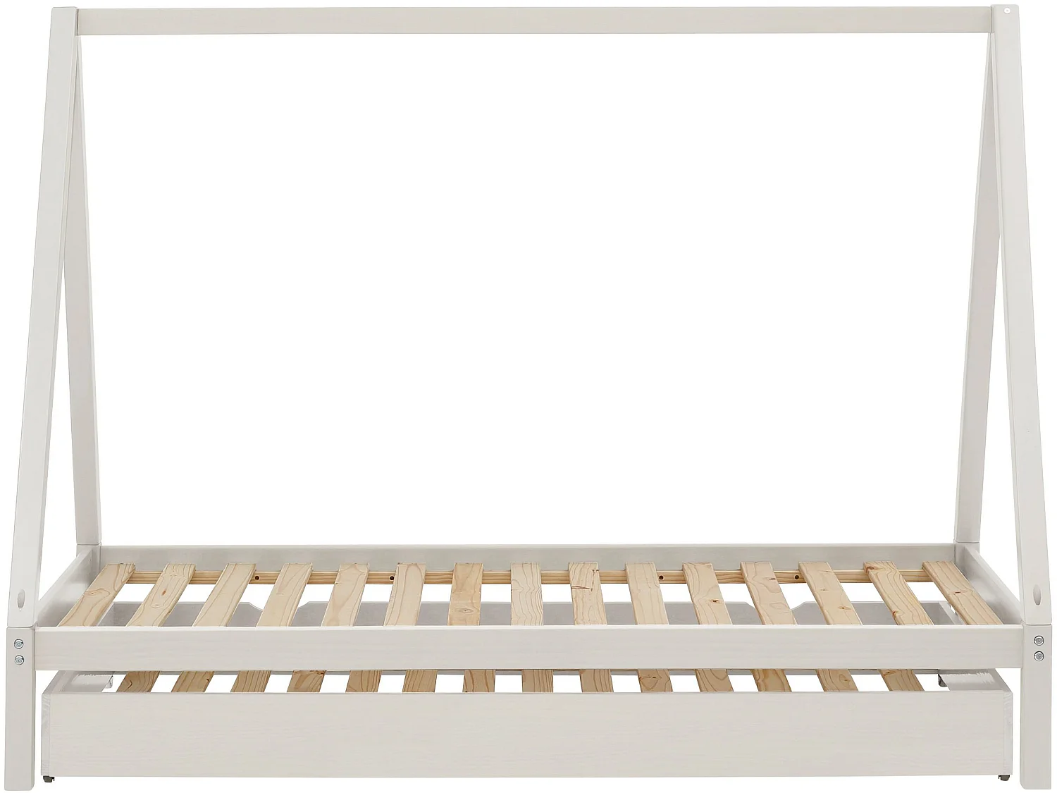 Alpi|Lit tipi gigogne en pin blanc 90x200