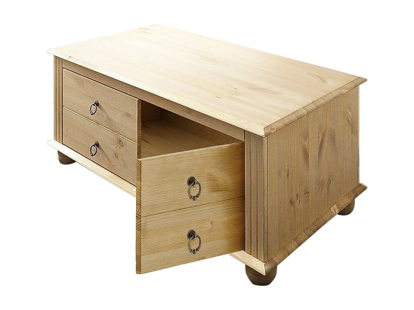Coco | Table basse avec 2 portes en pin
