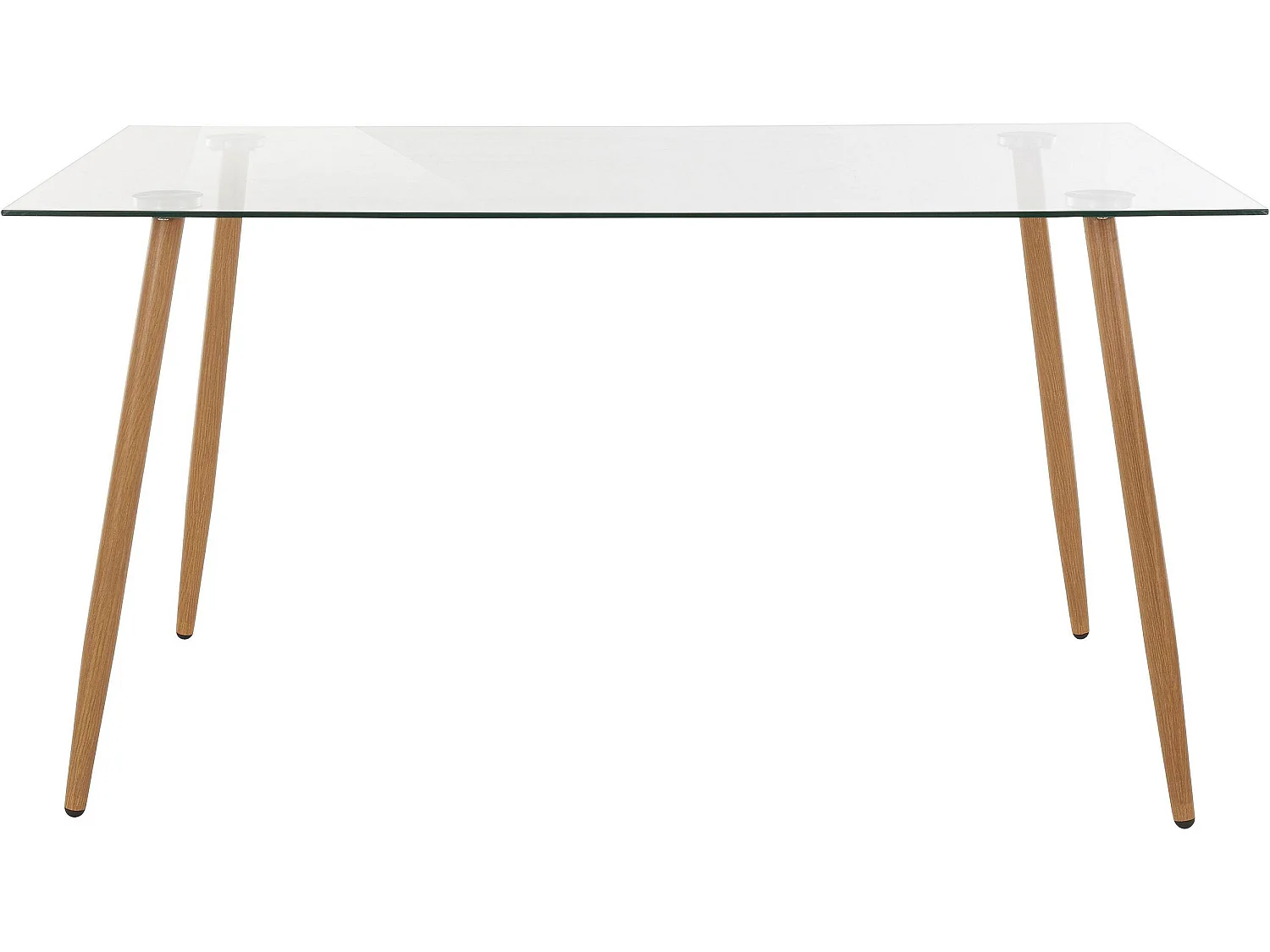 Miller | Table de salle à manger 140 cm en verre/chêne