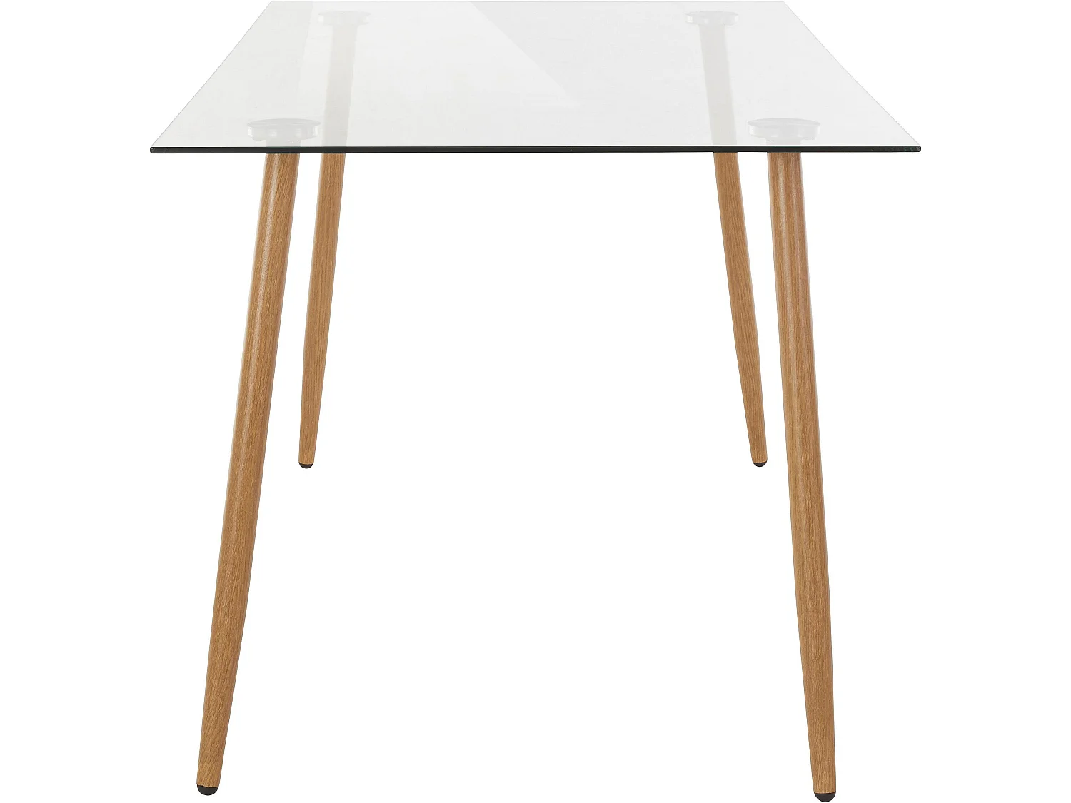 Miller | Table de salle à manger 140 cm en verre/chêne