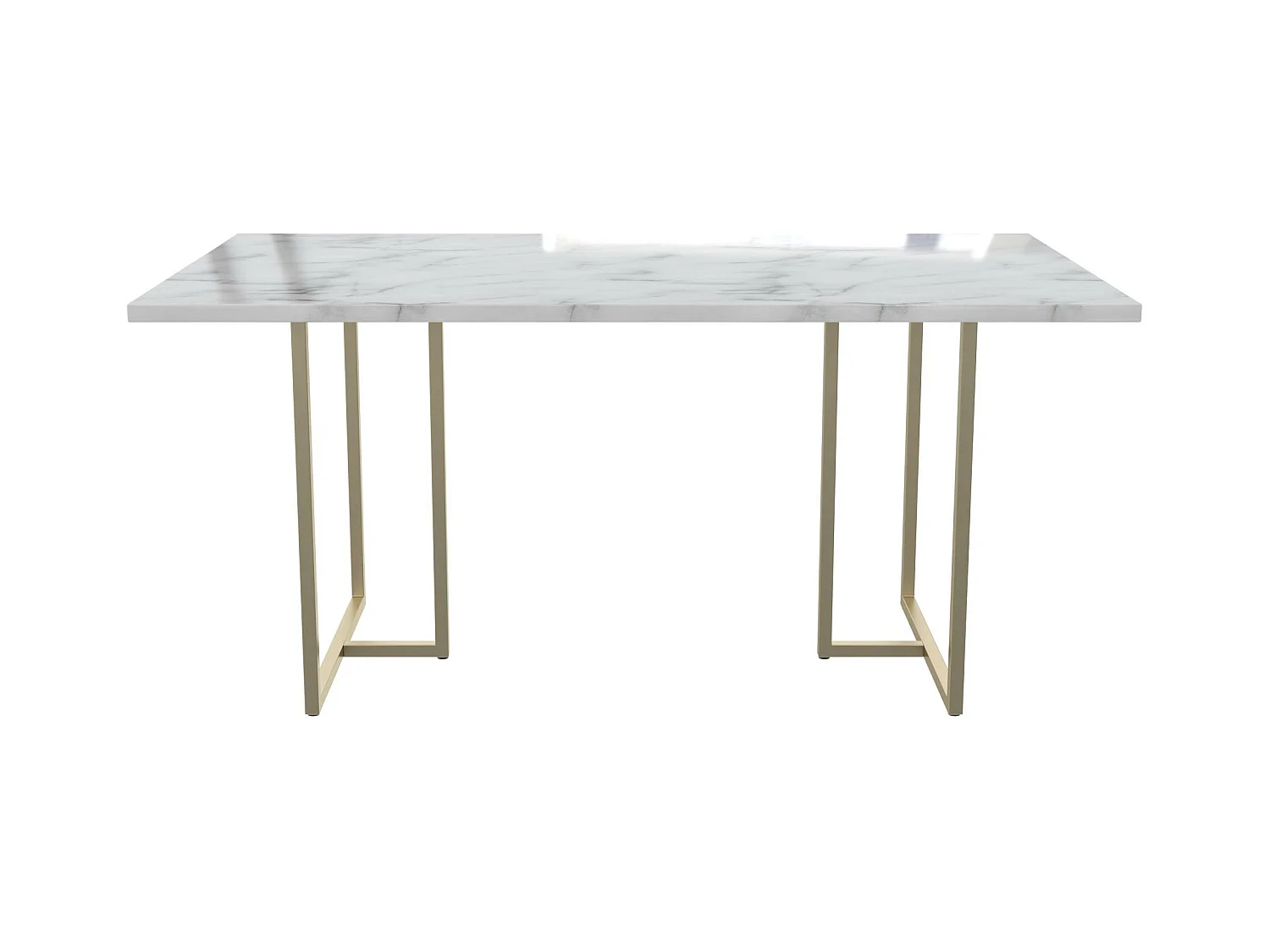 Mesa de comedor en MDF mármol blanco