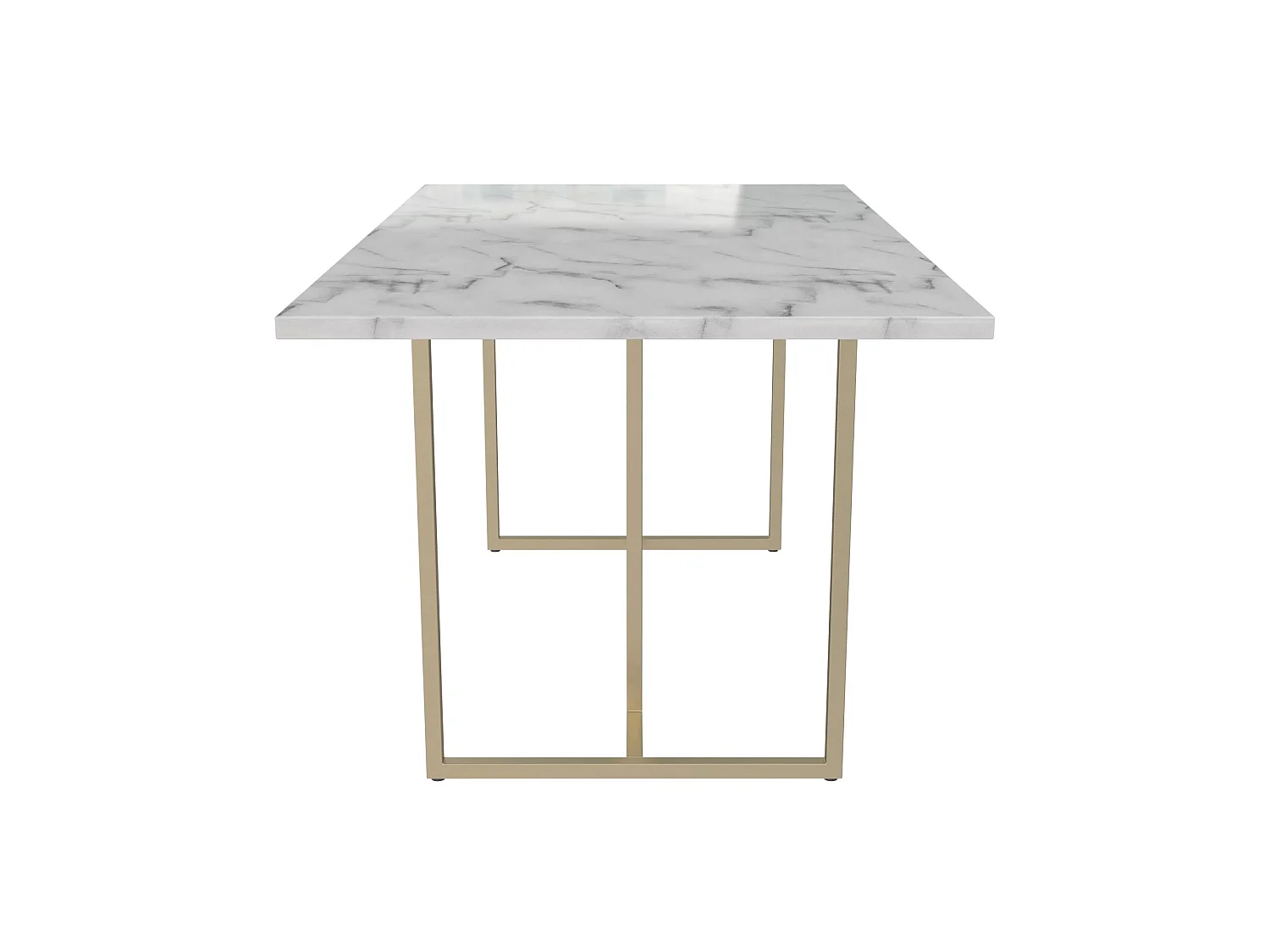 Esstisch aus weißem MDF-Marmor