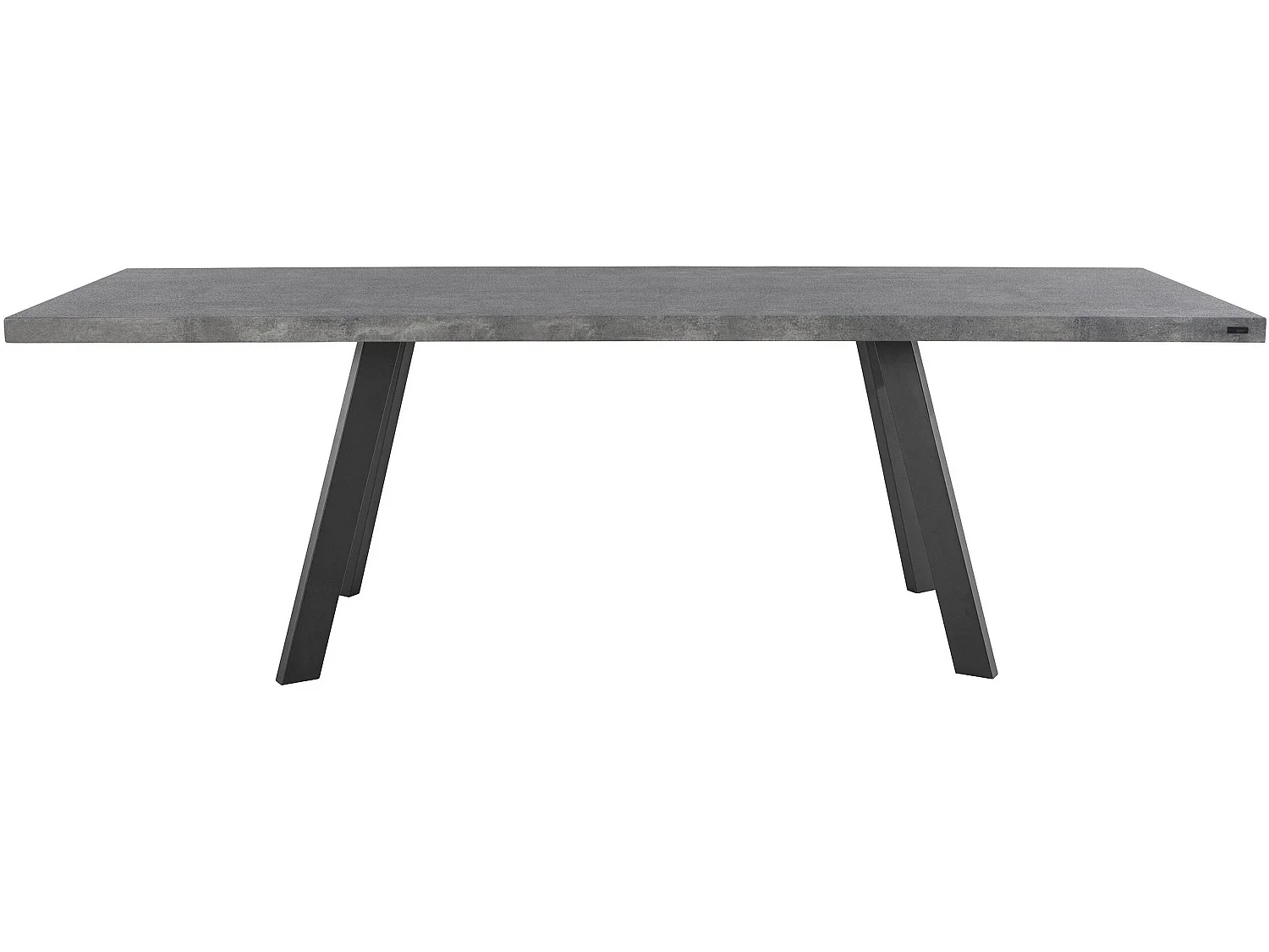 Lauge|Table à manger en effet béton noir 8 personnes L160