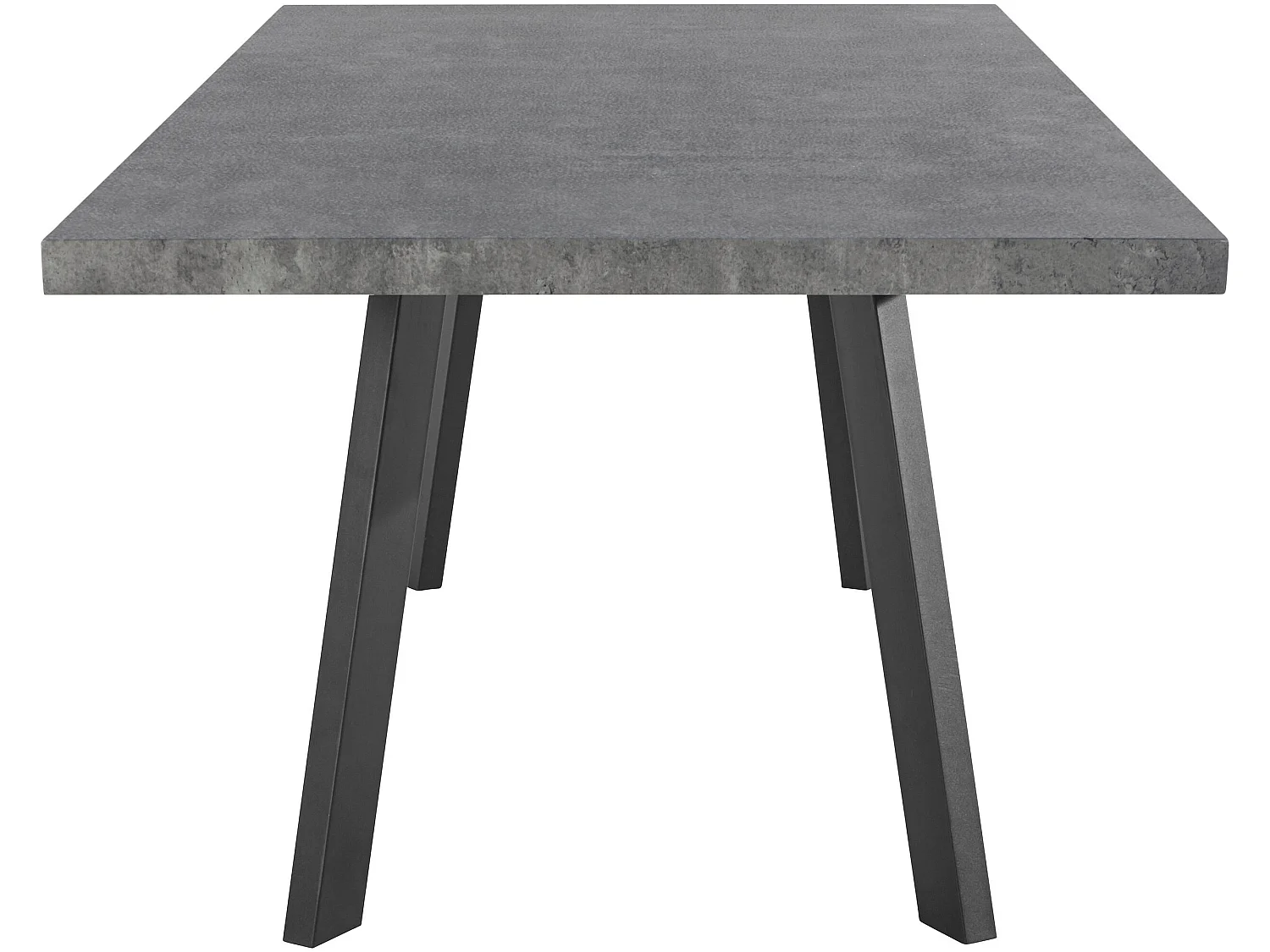 Lauge|Table à manger en effet béton noir 8 personnes L160
