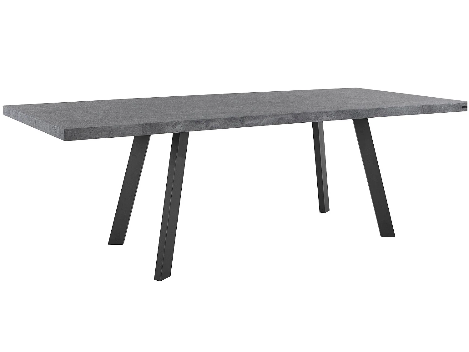 Lauge|Table à manger en effet béton noir 8 personnes L160