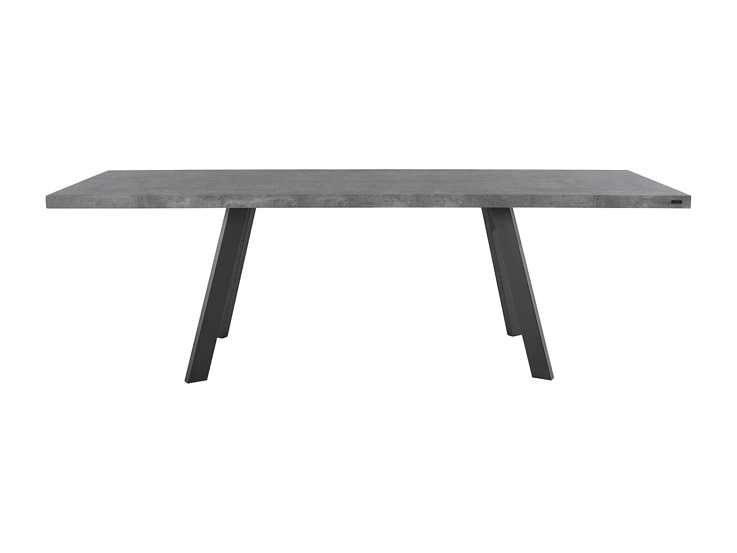 Lauge|Table à manger en effet béton noir 8 personnes L160