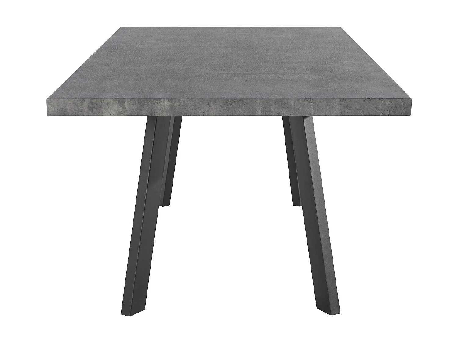 Lauge|Table à manger en effet béton noir 8 personnes L160