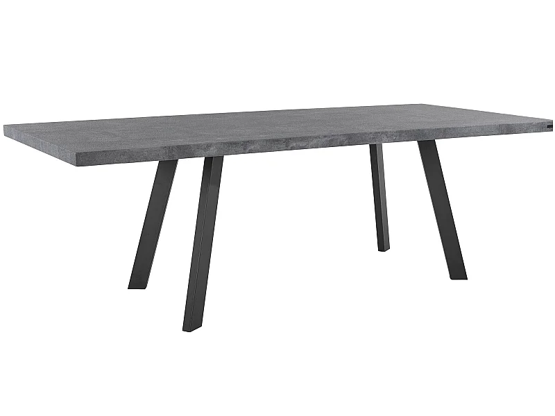 Lauge|Table à manger en effet béton noir 8 personnes L160