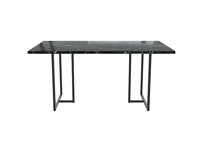 Astor | Table à manger en MDF marbre noir