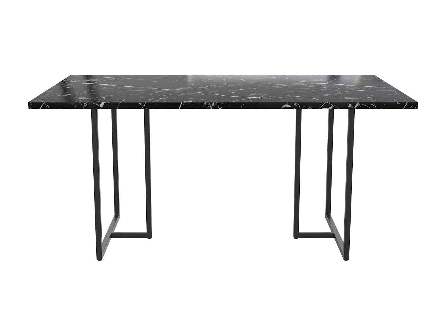 Astor | Table à manger en MDF marbre noir